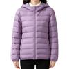 Volakebeing Cappotto Caldo Donna Taglie Forti 2XL-5XL vestibilità Comoda | Imbottitura termica calda, cappuccio fisso, maniche lunghe per massima protezione dal per freddo invernale(Purple 4XL)