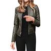 HAOLEI Giubbino Impermeabile Ecopelle Donna Giacca in Pelle Donna Giacca da Donna in Similpelle Trapuntata Giubbino Biker Giubbotto Moto Vera Pelle Leggera Bomber Giacca Causal 2024 Offerte del Giorno