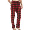 YUSHOW Pigiama Uomo Pantaloni Scozzesi Pantaloni Morbidi in Pile Cotone da Salotto Pantaloni con Tasche da 2 Pezzi