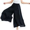 Angel ZYJ Pantaloni Estivi da Donna Pantaloni Lino Donna Gamba Larga Leggeri Comodi Vita Alta Pantaloni Yoga Dance Jogging Pantaloni