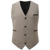 YFFUSHI Gilet Abito Uomo Classico in Misto Lana Giacca Senza Maniche Elegante per Matrimoni Affari Smoking