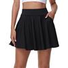 tanzdunsje Gonna Basic da Donna, Gonna Corta, Mini Gonna da Donna con Pantaloni,Gonna Pantalone Donna con Tasche,Gonna da Tennis da Donna Informale Elasticizzata Versatile