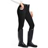 MoFiz Pantaloni Equitazione Donna in Pile Invernali Leggins con Tasche | Leggins Equitazione con Silicon Grip Full Seat S-2XL