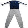 Navigare Pigiama Serafino calibrato Lungo Cotone Jersey Uomo Colore Inchiostro Art. 2141187B (XXXL (56))