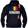 Vestin M-Italy Felpa con Cappuccio Uomo & BAMBIN - Europei Romania - Super vestibilità Top qualità