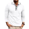 LAOARA Polo da uomo a maniche lunghe, maglietta da golf classica Basic | Casual Polo Camicia da uomo, cotone, Business,Sport,Collo di Polo,Collana a maglia,Comfort, Regular Fit,Retro Elements