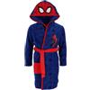 eplusm Marvel Spiderman Accappatoio per bambini e ragazzi, in pile Spiderman, vestaglia con cappuccio, regalo caldo, taglia 98-128 cm (DE/NL/SE/PL, età 3 anni, 4 anni, regolare, blu)
