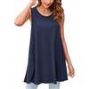 Enmain Magliette Tunica Donna a Maniche Corta Estiva Maglia Lunga Ampia Desigual Casual Blusa Camicia Scollo Tondo Floreale Paisley Elegante S-3XL