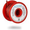 BNTECHGO Bobina di filo flessibile in silicone parallelo a 2 conduttori calibro 22 rosso nero ad alta resistenza 200 gradi C 600 V per cavo di prolunga per striscia LED monocolore, modello, filo di