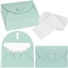 PATIKIL 25 Set Mini Buste Con Chiusura A Cuore 4.1x3 Azzurro Chiaro | Biglietti Bianchi Con Buste, Per Inviti Matrimonio Laurea Festività Ringraziamento Natale