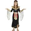 FIESTAS GUIRCA Costume Egiziana Bambina Nero Oro con Abito Cintura Collo