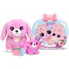 ScruffaLuvs giocattoli di peluche scrub mamma e bambino, lavare per | Include pettine, collana, bottiglia per cibo e borsa per animali domestici da 25 cm per giochi di peluche