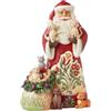 Enesco Jim Shore - Statuetta di Babbo Natale con animali domestici, gatti e cani