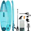 AQUASTIC Perth Pro 11'2 Allround - SUP Drop Stitch Lite Board, 5 mm di schiuma, kit con pagaia regolabile 2 in 1, slide-in zavorra, sedile kayak, pompa a 2 vie e zaino per il trasporto