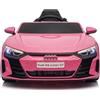 BabyCar Audi RS E-tron GT | Macchina Elettrica per Bambini 12V con 2 Motori 25W | Auto Elettrica Per Bambini Telecomandata, Sedile in Pelle, Porte Apribili, MP3/USB | Licenza Ufficiale | Rosa