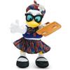 Disney Store Peluche ufficiale Daisy Duck Collegiate Bean Bag 25 cm | Pouf a forma di margherita in peluche, 25 cm, con vestito scozzese, occhiali e borsa, perfetto da collezionare