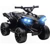 AIYAPLAY Quad Elettrico per Bambini ATV con Musica, Età 18-56 Mesi, Nero | Moto per Bambini, Batteria Ricaricabile 6V, Fari LED, per Interni ed Esterni