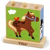 eitech Viga Toys - 50833 - Puzzle cubo impilabile - animali della fattoria - 9pz