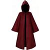 ZUCOS Mantello da cavaliere per bambini, tunica con cappuccio, per ragazzi e ragazze, per Halloween, cosplay, carnevale, feste