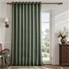 MRTREES Tende Lino Verde Oliva con Anelli Semitrasparenti 1 Pezzo 300x240cm | Tessuto Morbido con Effetto Lino, Tende Lunghe Moderne ed Eleganti per Interni, Porte, Camere da Letto, Soggiorno, Balcone