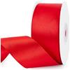 G2PLUS Nastro Raso Rosso,40mmx22m Nastro Regalo Doppia Faccia in Poliestere | Nastro Decorativo per Confezioni Regalo,Matrimoni,Natale,Feste,Bouquet,Fiocchi,Cucito e Fai da Te