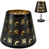 CRENDOF Paralume per lampada da tavolo, paralume in metallo E27 con motivo sole e luna, paralume vintage in ferro, design cavo, per lampade da terra, lampada a sospensione, decorazione per camera da letto, 19