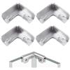 Lyeteung 4 Pezzi 13.5mm Morsetto in Vetro, Lega di Alluminio Vetro Clip, Supporti per Vetro Regolabili, Clip di Fissaggio in Vetro, Morsetti per Vetro, per Vetri Spessi 10-13 mm, Forma di L