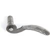 UHRIG Maniglia per porta destra singola in ferro battuto per porta da giardino, porta della stanza ecc. Maniglia zincata, maniglia per porta nera, finitura anticata