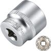 MIGUBIGU 1/2 Chiave Bussola 36mm a 12 Punto, Set di Bussole a Impatto | Bussola Poligonali a 12 Punto, Set di Dadi Multidenti in Acciaio Cromo Vanadio