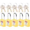 Sonew 5 Set Lockout Tagout Lock, 38mm Lockout Lock Isolation Safety Engineering Lucchetto LOTO, per la Produzione di Macchinari(giallo)