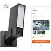 Netatmo Telecamera di Sorveglianza Esterno WiFi 5GHz 2K HDR Rilevamento IA Persone/Veicoli/Animali Faro LED 12W Sirena 105dB Memoria Locale Senza Abbonamento Nero NOC2-B-EC