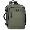 Pepe Jeans Dudley Zaino da cabina per laptop Verde 30x40x20 cm | Tasca antifurto, Adattabile al trolley, Poliestere con dettagli in similpelle, laptop da 15,6 pollici, 24L