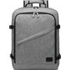 KONO Zaino EasyJet 45x36x20, Bagaglio a Mano Porta PC, Grigio | Apertura a 180°, Tasche Organizzate, Tasca Frontale Nascosta, Schienale Traspirante, Cinghia per Valigia