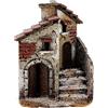Holyart Presepe Napoletano: Casetta presepe napoletano sughero 15x10x15 cm per statue 4 cm