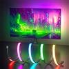 MIWATT Luce per monitor da gaming, retroilluminazione con effetto di sincronizzazione del colore dello schermo per monitor per computer da 32 pollici, compatibile con computer Windows