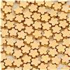 GIVBRO 100 perline fiore vintage distanziatrici per gioielli e bracciali, dorato | 6 x 6 mm, spessore 3 mm, foro da 1 mm, struttura in plastica, per orecchini, cavigliere e portachiavi