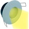 Partenopeautensili® Faretto con portalampada attacco GU10 Led impermeabile IP54 per bagno turco cromoterapia ad incasso (BIANCO, LUCE CALDA 3000K)