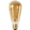 LEDVANCE Lampada LED SMART+ WIFI, vetro dorato, 8W, 650lm, forma Edison con diametro 64mm e attacco E27, luce bianca regolabile (2200-5000K), dimmerabile, app o controllo vocale, lunga durata