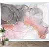 LB Arazzo Marmo Rosa e Grigio Arazzo da Parete Astratto Moderno Geometrico Telo da Parete Lusso a righe d'oro testurizzato Arte Muraria per Soggiorno Camera da Letto Dormitorio Decorazione,150x100cm