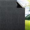 Qualsen Pellicola Oscurante vetri Finestre 90x400cm, Nero Spazzolato Pellicola per Vetri Finestre Privacy Opaca Elettrostatica Autoadesive Anti-UV Pellicole per Vetri la Baño Ufficio Camera, Nero