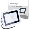 MIWATT Faretti LED Esterni 50W Luci LED Esterne IP68 4000 Lumens, Luce Bianca Calda, Parco, Patio, Giardino, Garage...