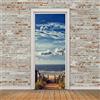 A.Monamour Adesivo Porta Autoadesiva Percorso Per La Spiaggia In Riva Al Mare Vinile PVC Adesivi per Porte Interne 3D Pellicola Adesiva Poster Sticker Murale Decorazione da Parete Carta da Parati