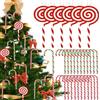 MWZEAUL Decorazioni Albero di Natale,30PZ Decori Albero di Natale Candy Cane,Plastica Bastoncini di Zucchero Natalizi da Appendere,Caramelle Natalizie Lecca Natale Decorazioni Particolari Rosso Bianco