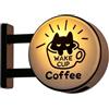 Generic Magnete da frigorifero incandescente per caffetteria, luce calda, mini luci d'atmosfera, multiuso, lato magnetico, lampada a ventosa, adesivo in miniatura