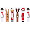 ROLLL 6 mollette natalizie in legno, mollette decorative in legno, mollette decorative natalizie e mollette regalo per confezioni regalo, foto, biglietti e fai da te