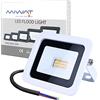 MIWATT Faretti LED Esterni 20W Luci LED Esterne IP68 1500 Lumens, Luce Bianca Calda, Parco, Patio, Giardino, Garage...