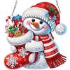 MOTGOM 5D Diamond Painting Pendente Ciondolo Kit Regalo pupazzo di neve natalizio, Pittura Diamante per Acchiappaluce, Diamond Painting Artigianale Per La Decorazione Della Parete Di Casa 20×20cm