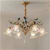 Generic Francese Pastorale Soggiorno Lampadario Led Americano Creatività Fiore Ristorante Camera da Letto Villa Caffè Negozio di Abbigliamento Decorazione Casa Lampada a Ciondolo (D 6 lights)