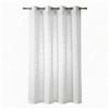 JS HOME Tenda Semitrasparente Effetto Lino 140x290 Bianco 1 Pezzo | 100% Poliestere, 8 Occhielli, Lavabile Lavatrice