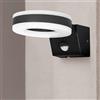 Adviti HOWLIT LED Lampade Da Esterno Con sensore di movimento esterno e interno LUX controllo dell'intensità della luce e impostazione del tempo di illuminazione TIME IK 10 (Nero)